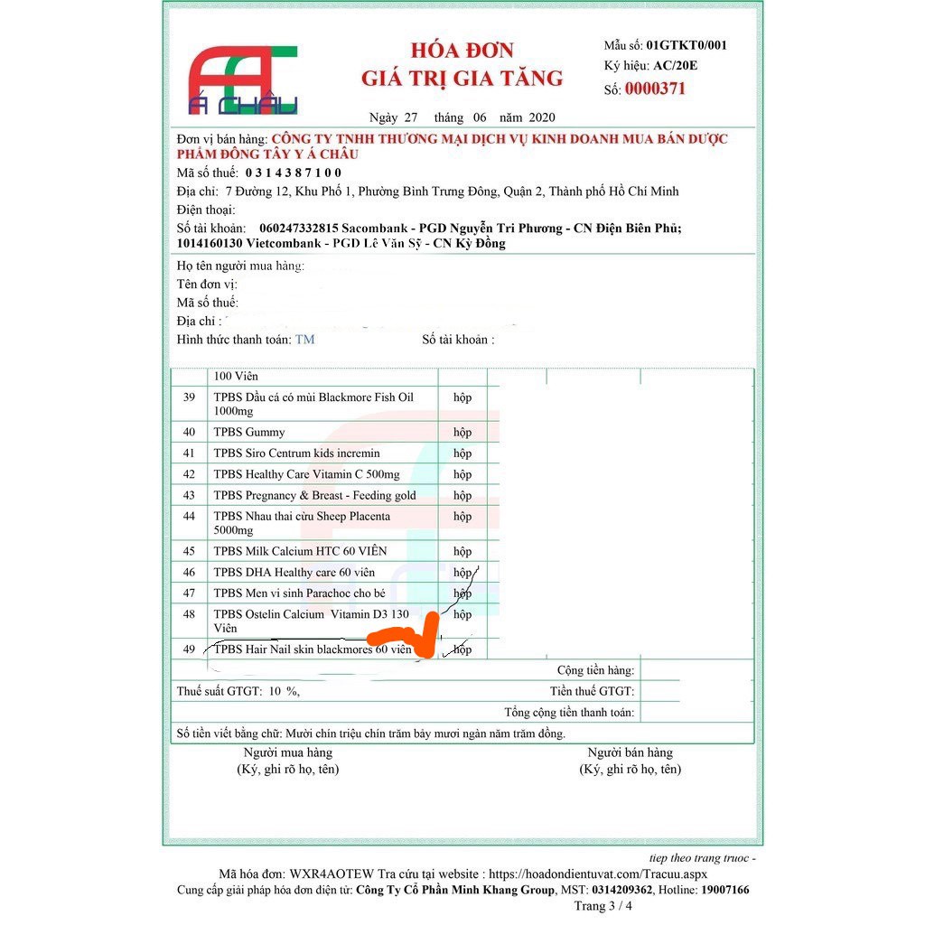 Viên uống dưỡng tóc, da, móng Blackmores Nails Hair & Skin 60 viên