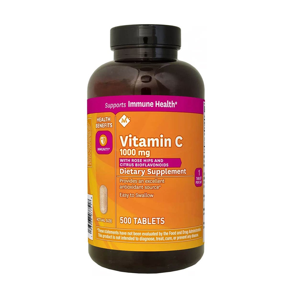Viên uống bổ sung vitamin C Member’s Mark Vitamin C Natural With Rose Hips 1000mg 500 viên của