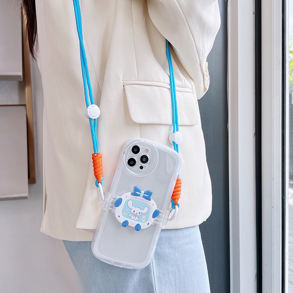 Dây Kẹp Điện Thoại Hình Gấu / Thỏ / Phô Mai / Gấu Nhiều Màu Chống Thất Lạc Dễ Phối Đồ