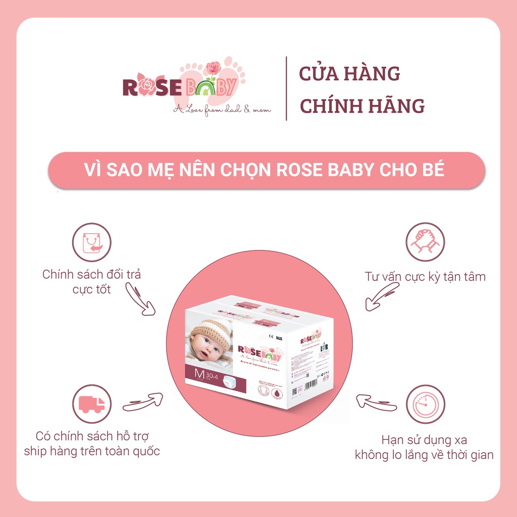 Thùng Bỉm Quần Rose Baby M120