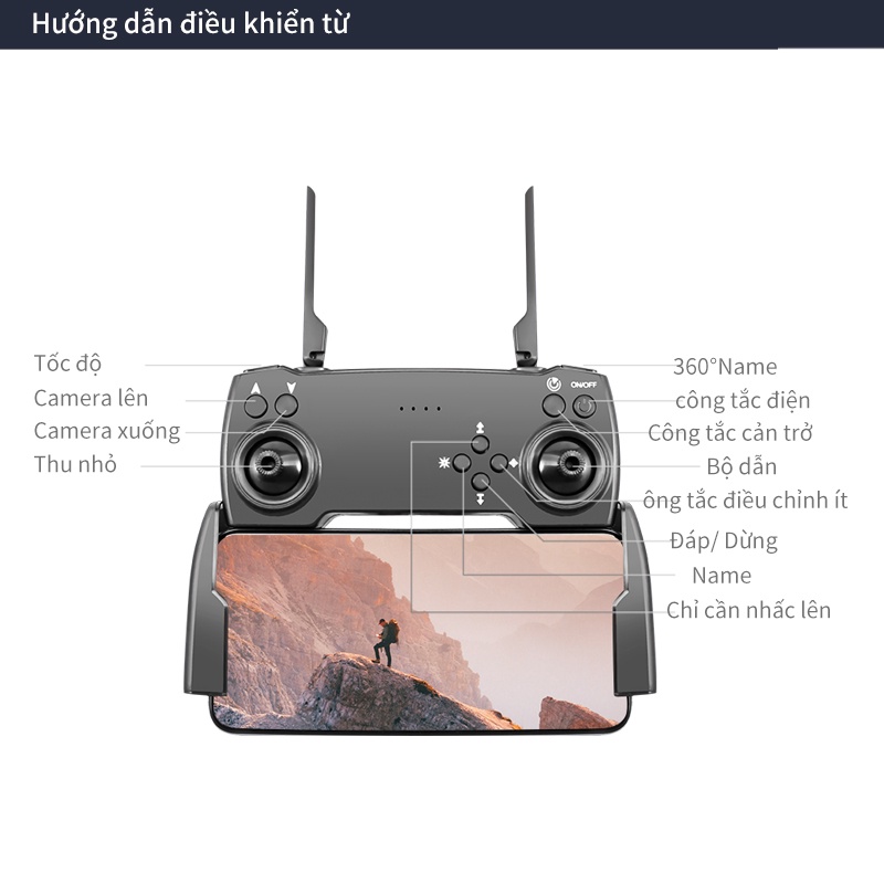 Flycam XT5pro 2023 camera 4k UHD Drone tự động tránh chướng ngại vật cầm tay nhu yếu phẩm du lịch Drone | BigBuy360 - bigbuy360.vn