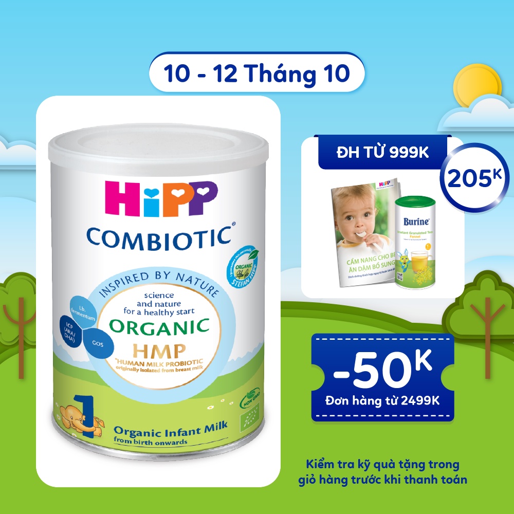 Sữa bột công thức HiPP 1 Organic Combiotic 350g