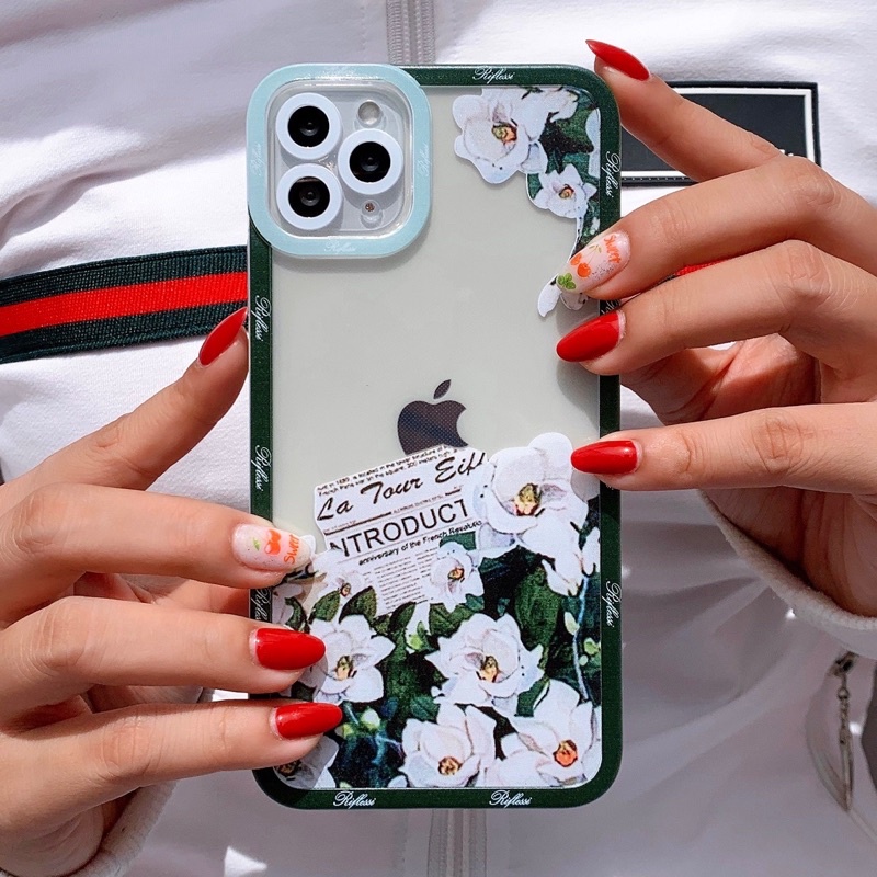 Ốp Lưng Silicon Chống Sốc Viền Nổi Flower Magazine- có Oppo/samsung/vivo/xiaomi