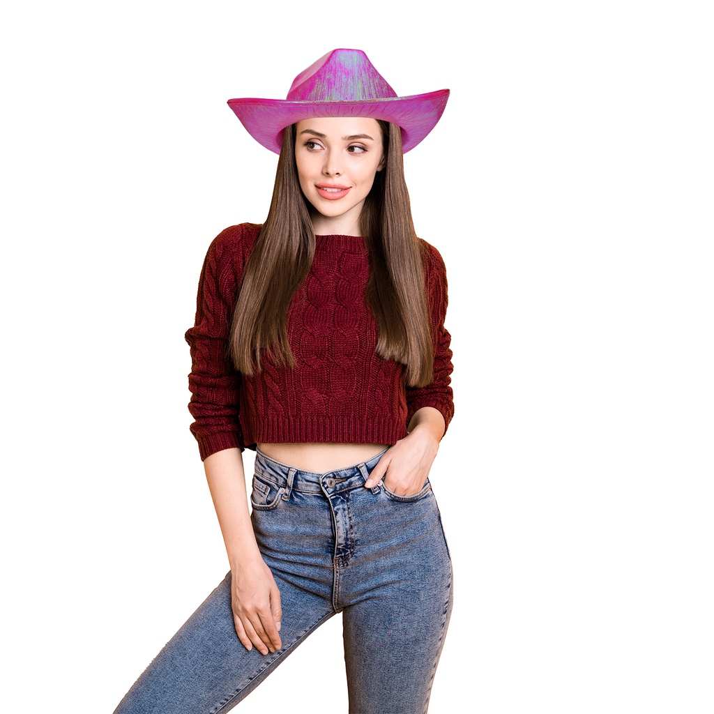 Mũ Cao Bồi Lấp Lánh Neon Bachelorette Cowgirl Disco Bachelorette Cho Nữ