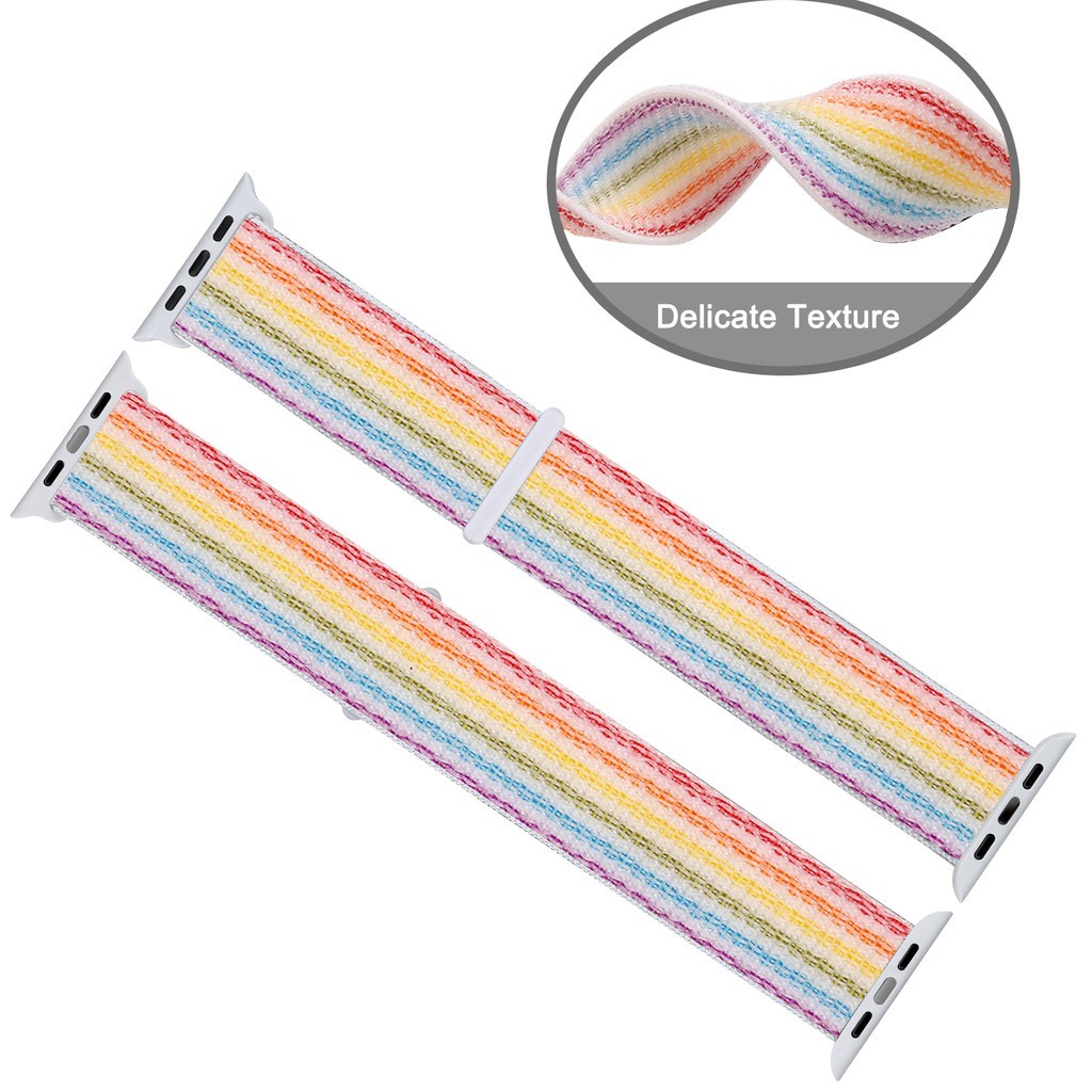 Dây Đeo Nylon Sọc Apple Watch Series 8/7/6/5/SE/4/3/2/1 Size 38-40-41-42-44-45-49mm