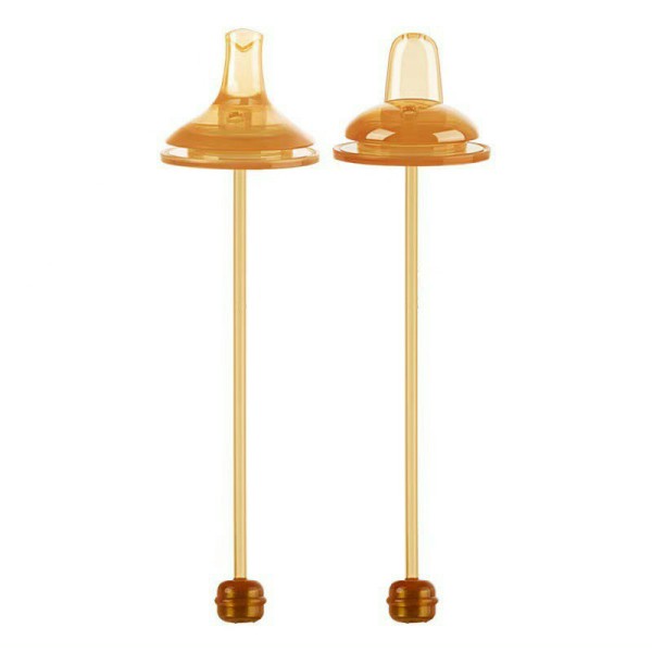 Ống hút thẳng và mỏ vịt nano kèm dây van chống sặc thay thế cho bình sữa cổ rộng 5cm
