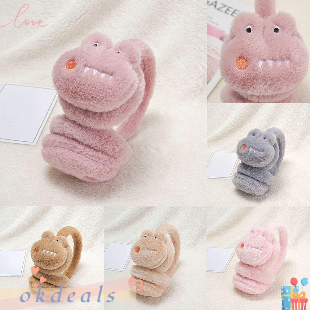 Bịt Tai Giữ Ấm Hình Khủng Long Hoạt Hình Nhồi Bông Dành Cho Bé Trai /