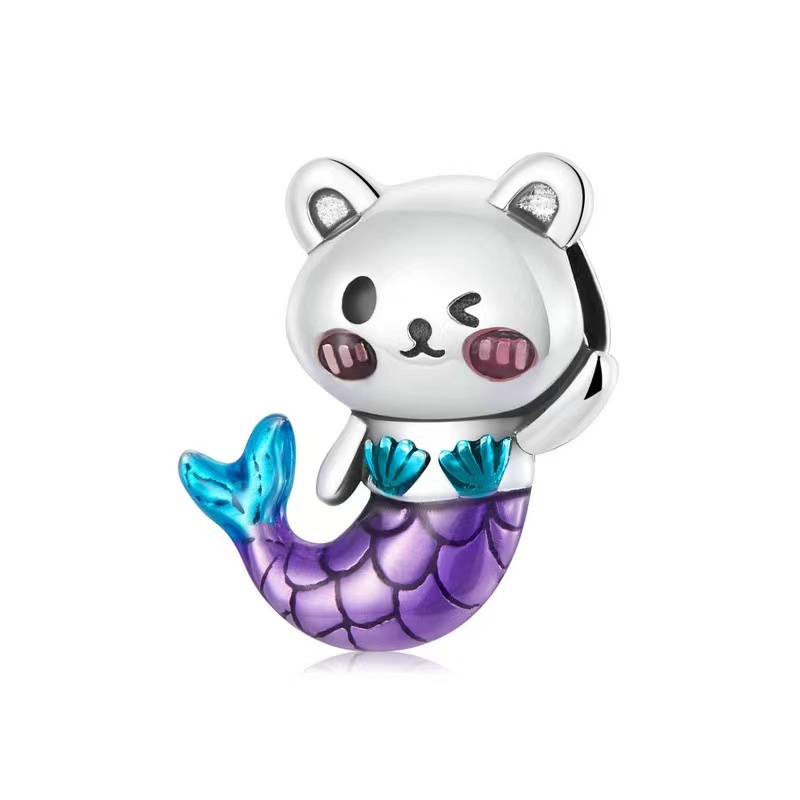 Hạt Charm Bạc 925 Hình Mickey Dùng Làm Trang Sức DIY