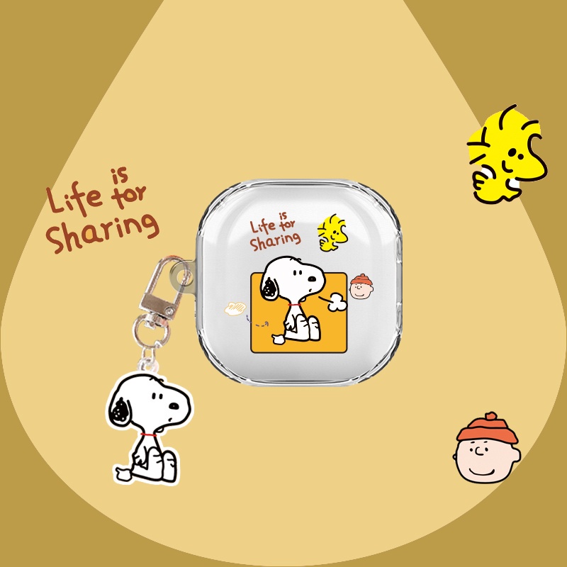 Vỏ Bảo Vệ Hộp Sạc Tai Nghe QCY T13 TWS Bằng TPU Mềm Trong Suốt Chống Sốc Kèm Móc Khóa Đơn Giản