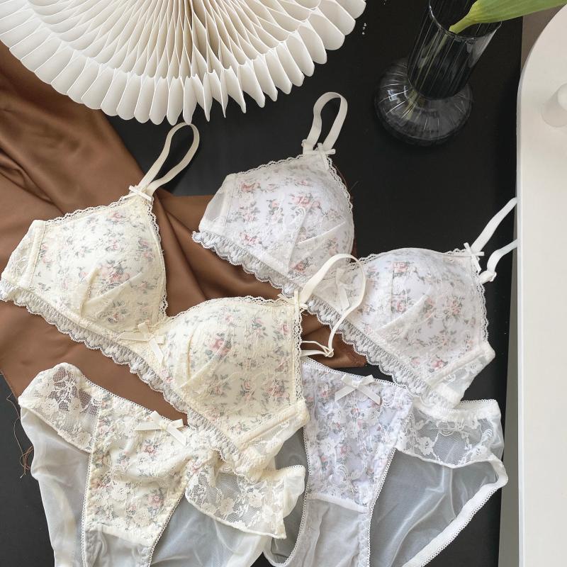 1 Bộ Áo Ngực + Quần Lót Ren Mềm Mại Thoải Mái Gợi Cảm Cho Nữ | BigBuy360 - bigbuy360.vn