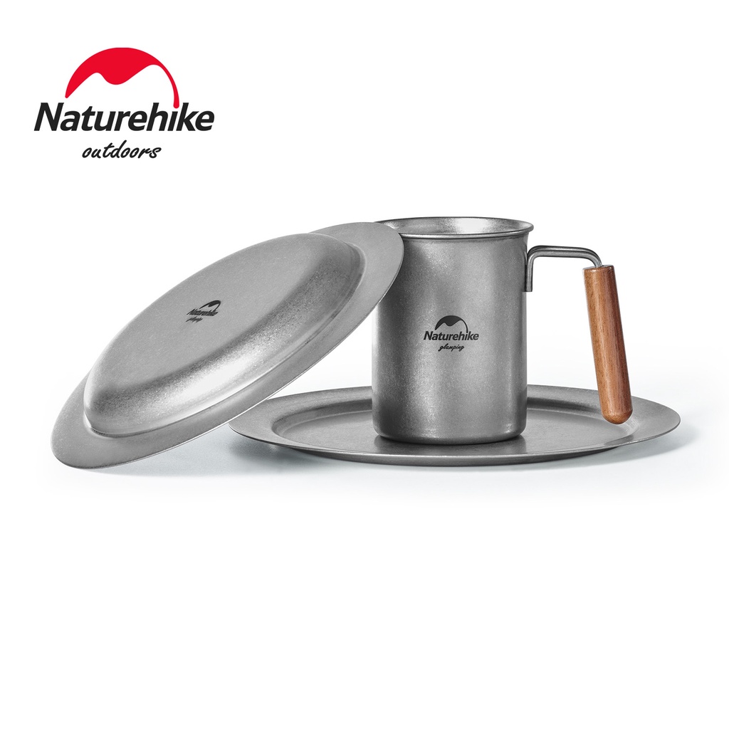 Naturehike Đĩa Đựng Thức Ăn Bằng Thép Không Gỉ Phong Cách retro