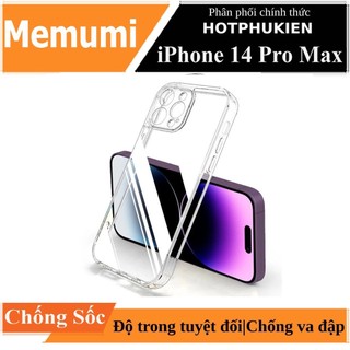 Ốp lưng bảo vệ màng camera Memumi Glitter cho iPhone 14 Pro / 14 Pro Max siêu mỏng 0.3mm chống ố vàng
