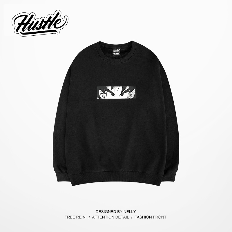 Áo Nỉ Sweater Lót Bông form Oversize hoạ tiết in SONGOKU Cao Cấp (HÀNG LOẠI 1)
