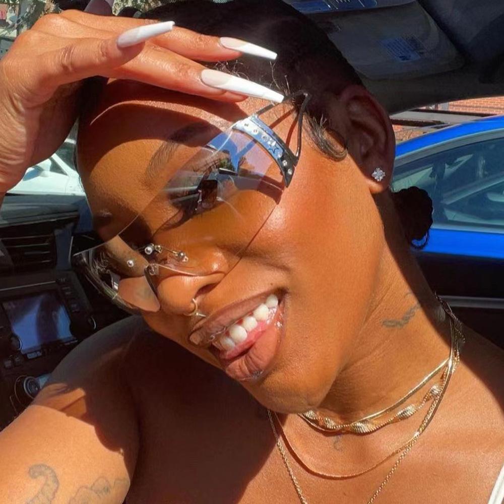 OSIER1 Kính Mát Không Gọng Y2K Cho Cả Nam Và Nữ