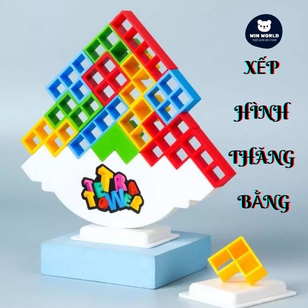 Đồ chơi xếp hình thăng bằng 32 miếng ghép Tetra Tower đồ chơi dành cho hội nhóm BUZZ TECH xả stress