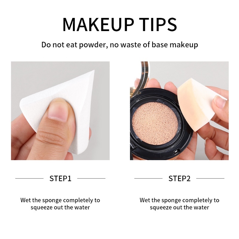 Mút Trang Điểm Hình Tam Giác Bằng Da Mềm Thân Thiện Với Làn Da Tự Nhiên Không Để Lại Dấu Vết Có Thể