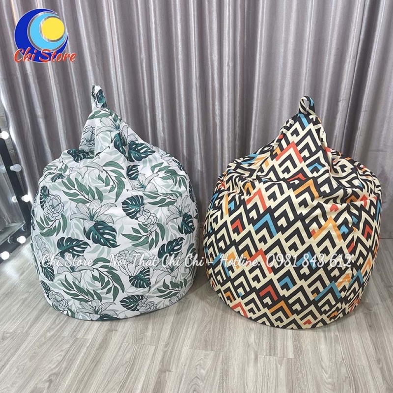 Đôn Lười Hạt Xốp 𝐒𝐈𝐙𝐄 𝐋𝐎̛́𝐍 Vải Kaki Cho Người Lớn, Bà Bầu, Ghế Tựa Lưng Hạt Xốp Ngồi Quán Cafe