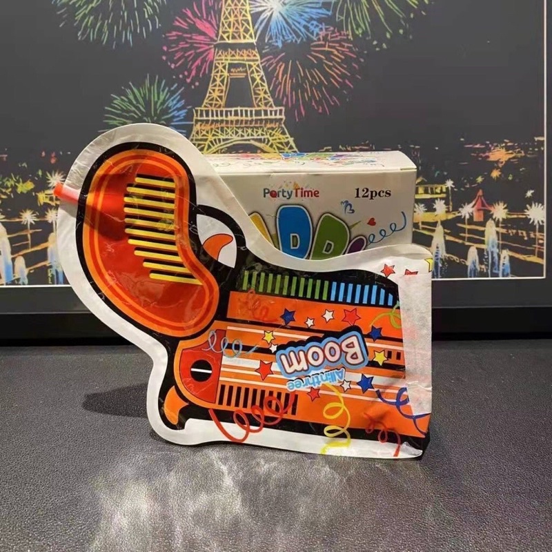 Bong bóng pháo giấy hình cái súng dùng cho sinh Nhật