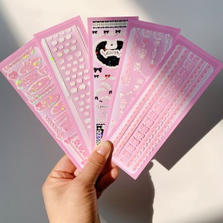miếng dán sticker trang trí toploader, sổ, thiệp Hàn QUốc