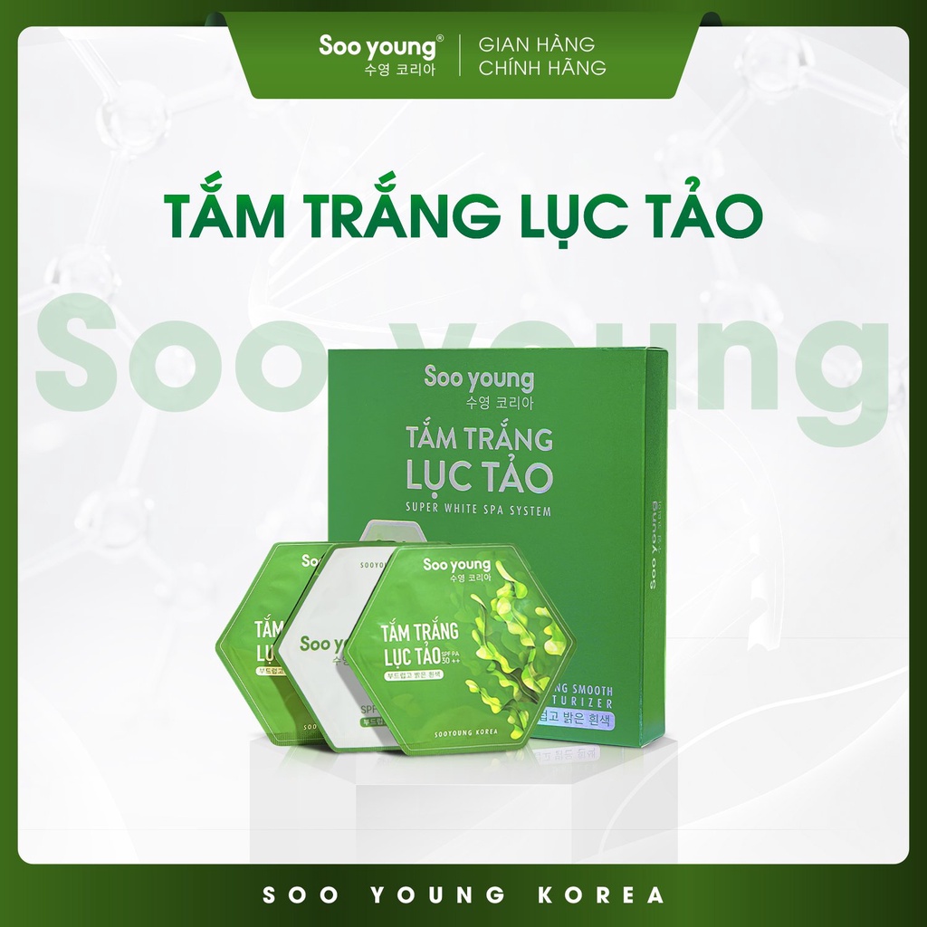 Tắm trắng Lục Tảo SOOYOUNG KOREA (3 gói x 15ml)