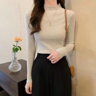 Áo len nữ cổ cao 3cm