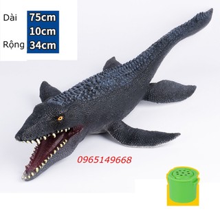 Đồ chơi mô hình khủng long Mosasaurus bằng cao su siêu bền phát nhạc cho bé