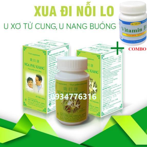 Combo Vitamin B1 chai 100 viên+ ✅ NGA PHỤ KHANG (Thực Phẩm Hỗ Trợ Điều Trị U Nang Buồng Trứng. U Xơ Tiền Liệt Tuyến)