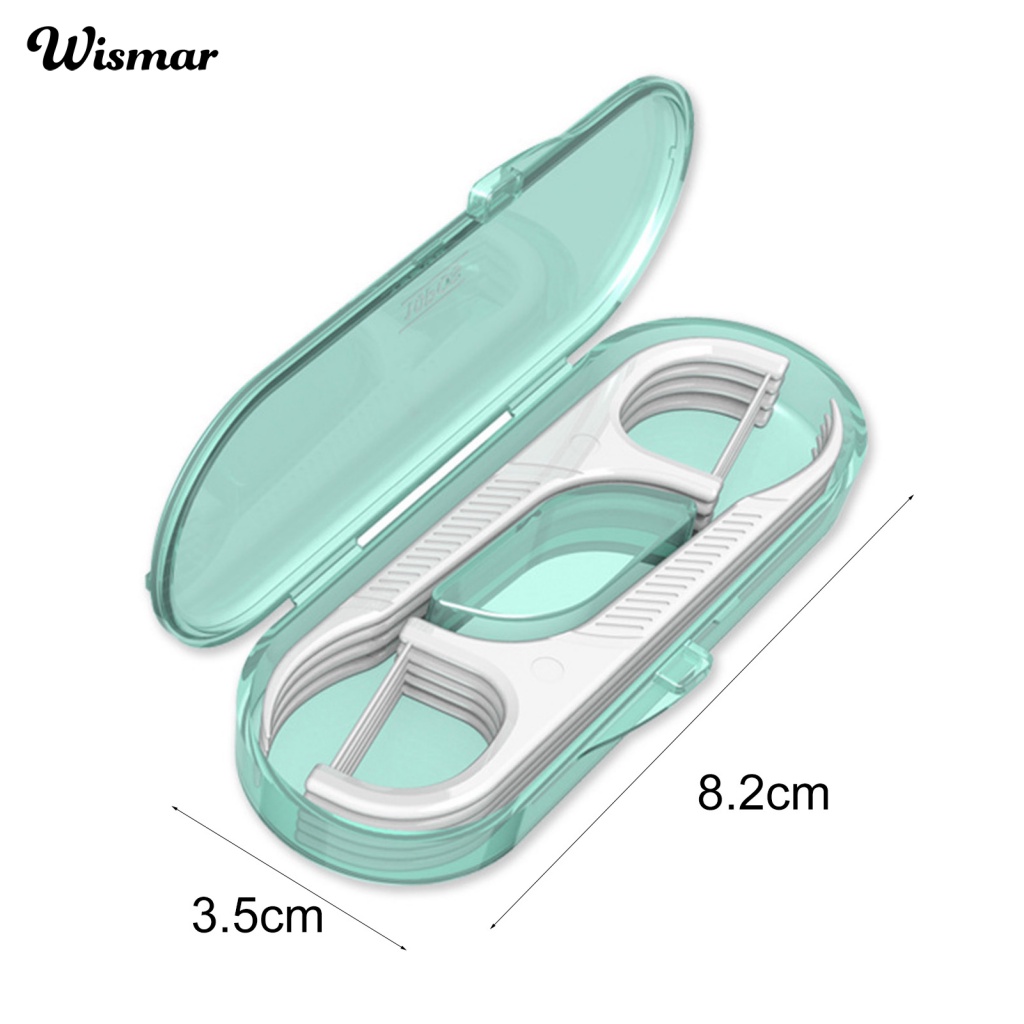 Hộp 10 Tăm Chỉ Nha Khoa Trong Suốt Làm Sạch Sâu Kèm Hộp Đựng