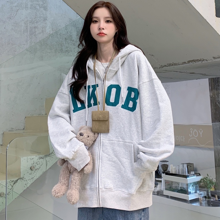 Áo hoodie SUXI in chữ thời trang trẻ trung dành cho nữ