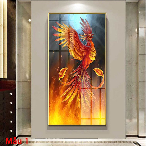 Tranh Laminate Tráng Gương - Dành Cho Người Tuổi Dậu - Chim Phượng Hoàng