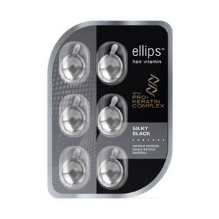 Serum Vitamin Dưỡng Tóc Đen Mượt 6'S Ellips Hair Vitamin Keratin 6'S Silky Black