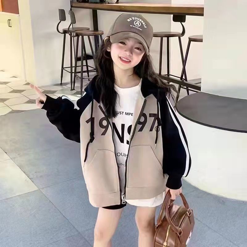 Áo Khoác Cardigan Mỏng Có Mũ Trùm Thời Trang Thu Đông Hàn Quốc 2022 Cho Bé Gái