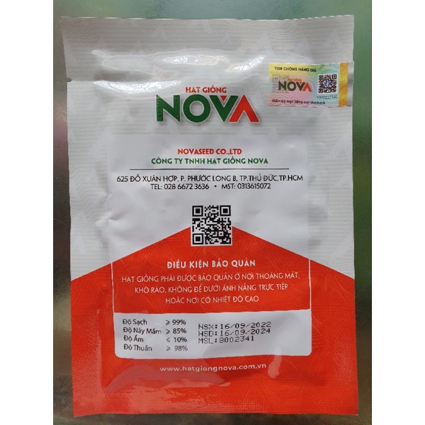 Hạt giống Bí đao xanh Lai F1 Nova 209. Năng suất cao. Trồng quanh năm