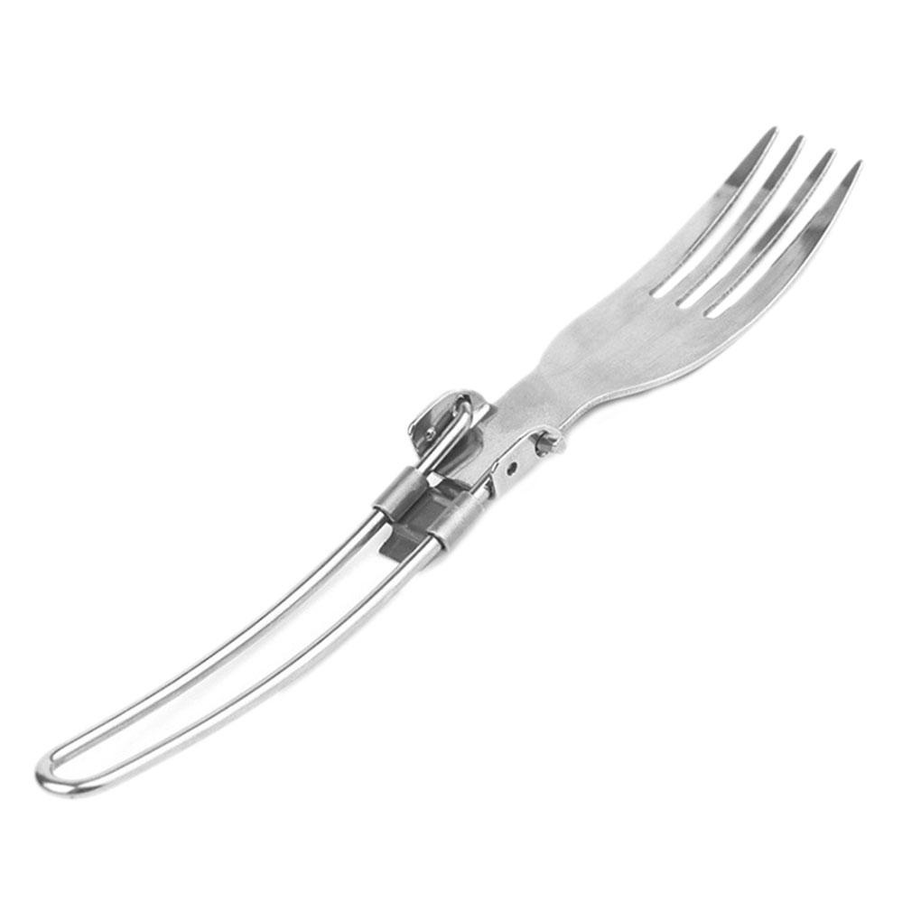 Bộ 3 Dao Muỗng Nĩa Bằng Thép Không Gỉ Có Thể Gấp Gọn Tiện Dụng