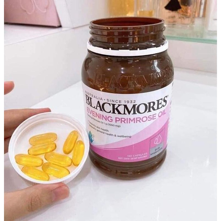 Tinh dầu hoa anh thảo Blackmores Evening Primrose Oil 1000 đẹp da cân bằng nội tiết tố lọ 190v nội địa Úc