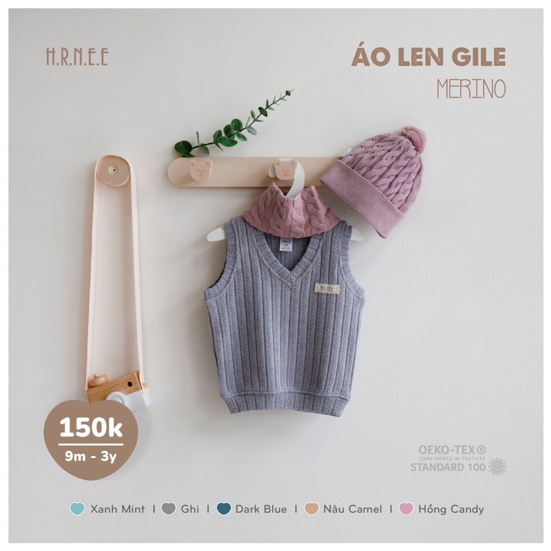 Hrnee Mũ len cực xinh cho bé trai bé gái size 12-4Y