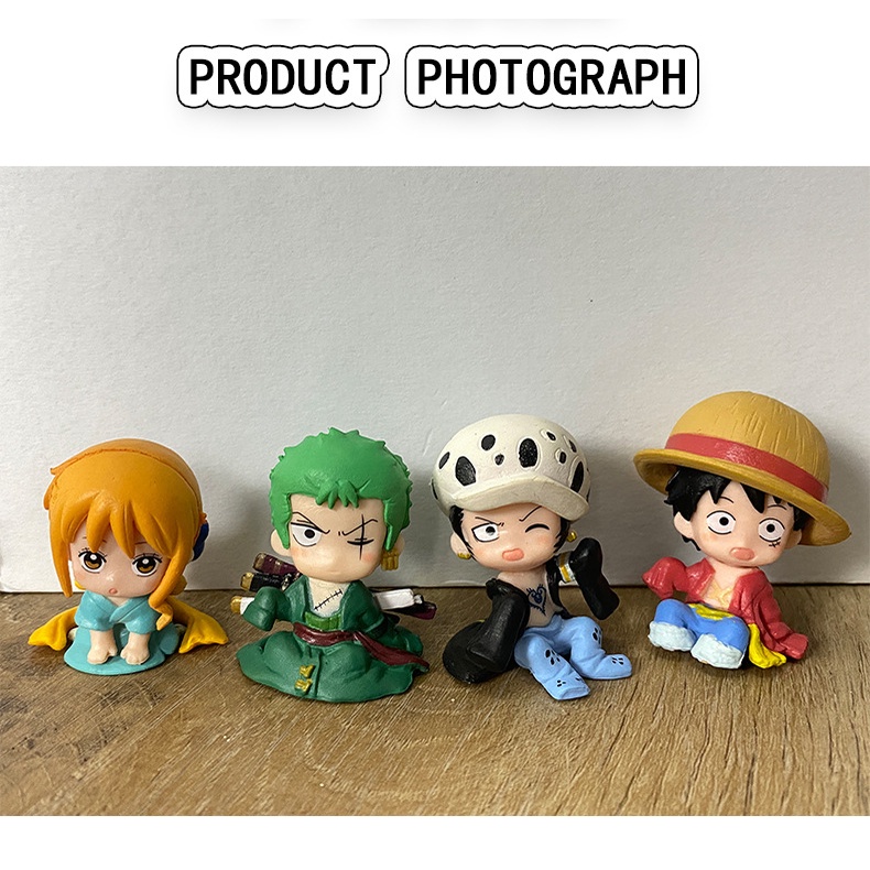 Set 4 Mô Hình Nhân Vật Hoạt Hình One Piece 4cm