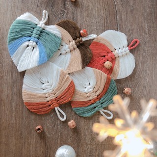 Lá nhiều màu macrame trang trí cải tạo phòng treo tường trang trí nhà cửa