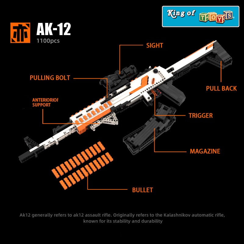 Đồ Chơi Lắp Ráp Mô Hình AK-12 Asiimov CSGO PUBG Với 1100 Mảnh Ghép,Bản Thiết Kế Tiêu Chuẩn Của Kevin183