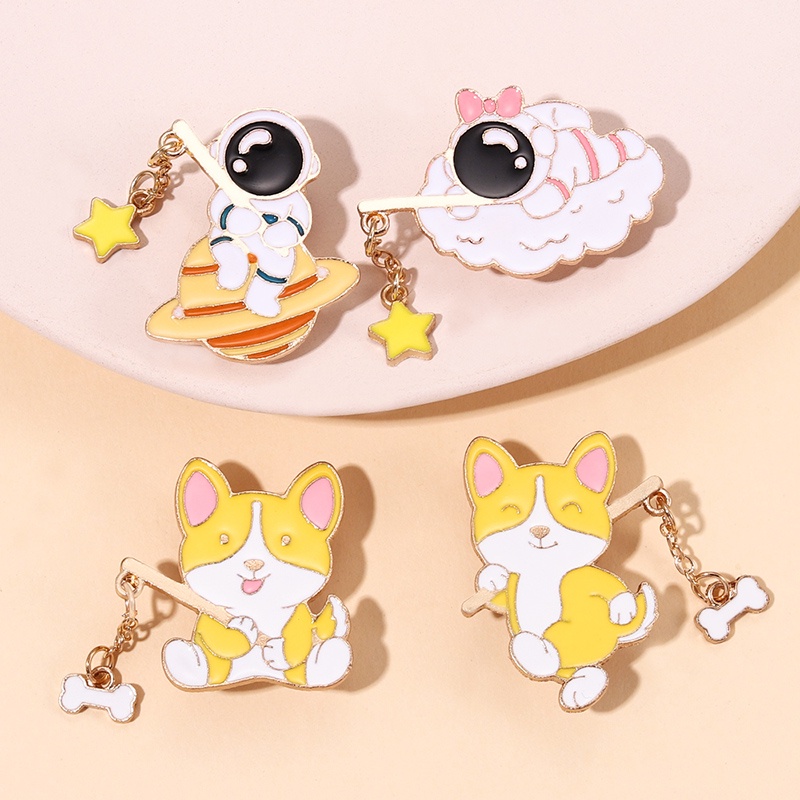 Huy Hiệu Cài Áo Hình Động Vật Dễ Thương