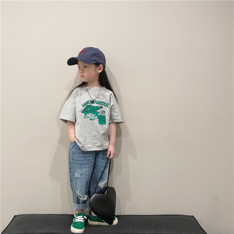 Quần Jean Rách Dáng Rộng Phong Cách Hàn Quốc Thời Trang Mùa Thu Cho Bé Trai 1015