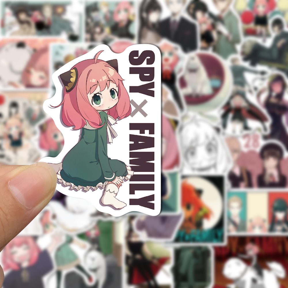 Bộ 50 Miếng Dán Hoạt Hình Chống Thấm Nước Trang Trí Laptop / Cốc Nước Cho Bé