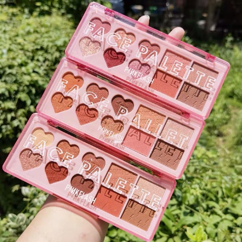 BẢNG PHẤN TRANG ĐIỂM MẮT TÍCH HỢP PHẤN BẮT SÁNG PINKFLASH LÌ BỀN,CHẤT PHẤN MỊN, LÂU TRÔI CHỐNG NƯỚC, MÀU SẮC TRẺ TRUNG