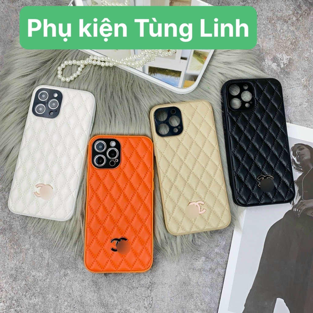 Ốp điện thoại i phone trần trám logo thương hiệu, viền bảo vệ camera siêu đẹp cho 7plus, xsmax, 11, 12, 13, 14promax