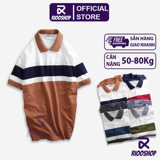 Áo phông nam có túi có cổ cao cấp phối màu đẹp RCP033 - áo polo nam cotton Riooshop