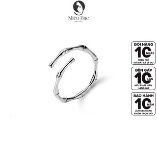 Nhẫn bạc nữ Miêu Bạc đốt trúc bamboo chất liệu bạc 925 thời trang phụ kiện trang sức N400761