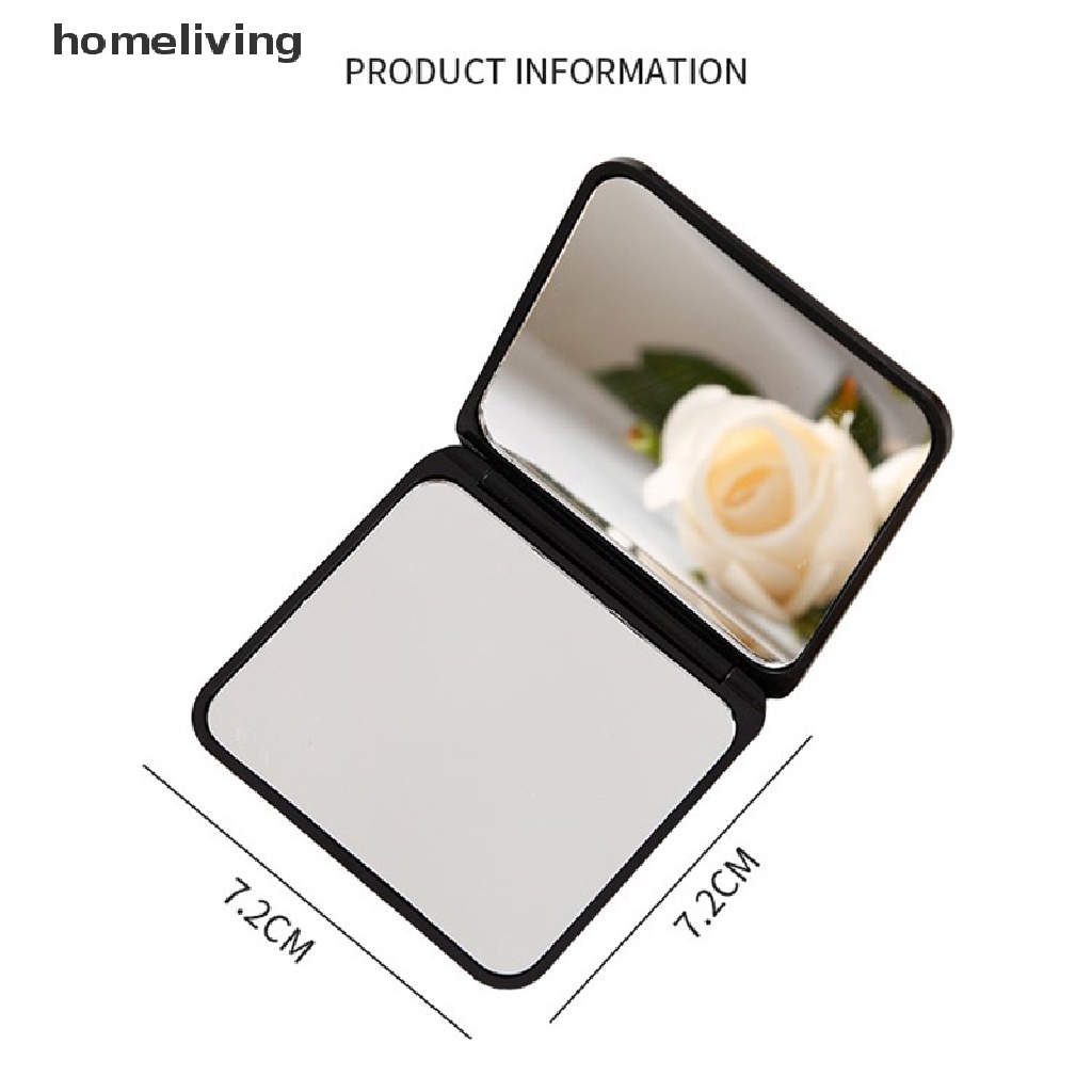 Gương Trang Điểm Mini Hai Mặt Hình Vuông Có Thể Gập Lại