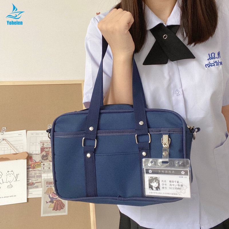 Túi Đeo Chéo Nhỏ Hình Vuông Phong Cách Đồng Phục Nhật Bản jk wind yuan Girl retro