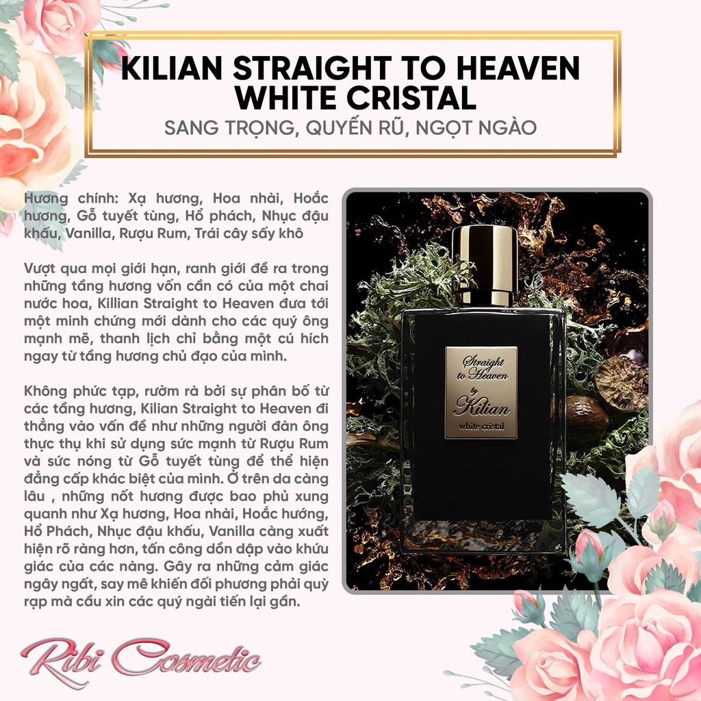 Nước Hoa Nam Kilian Straight To Heaven White Cristal Thu Hút, Lịch Lãm, Sang Trọng Ribicosmetics