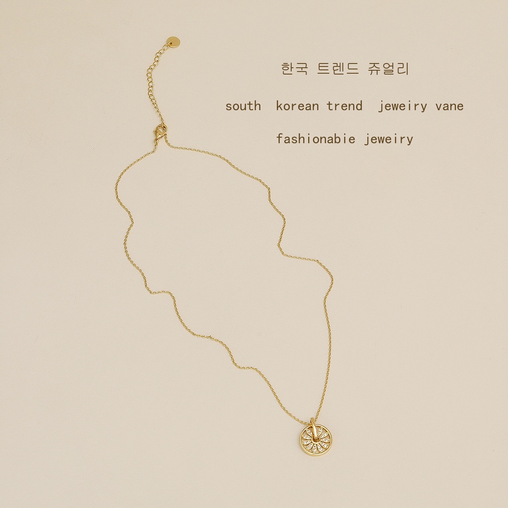 Vòng cổ zircon SEAGLOCA siêu lấp lánh đơn giản và cá tính đa năng thời trang xinh xắn cho nữ